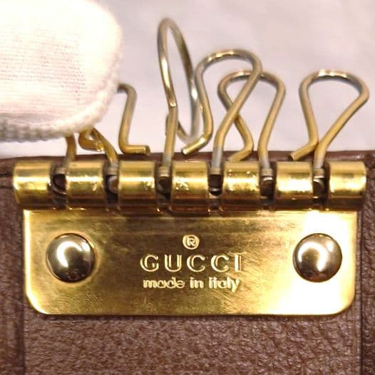 【美品】グッチ 6連 キーケース GGスプリーム マーモント シェリーライン