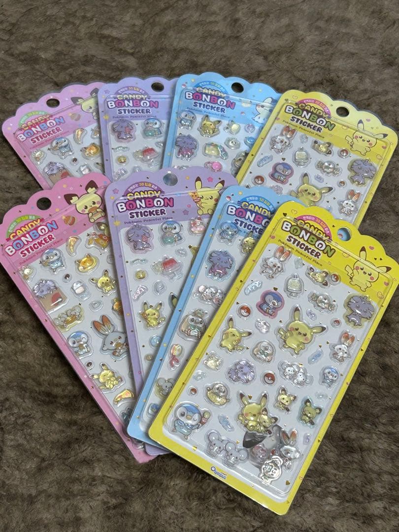 【韓国限定】ポケモン サンリオ ボンボンステッカーセット
