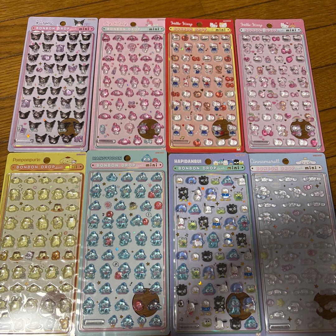 サンリオミニ ボンボンドロップシール コンプリート 8枚セット