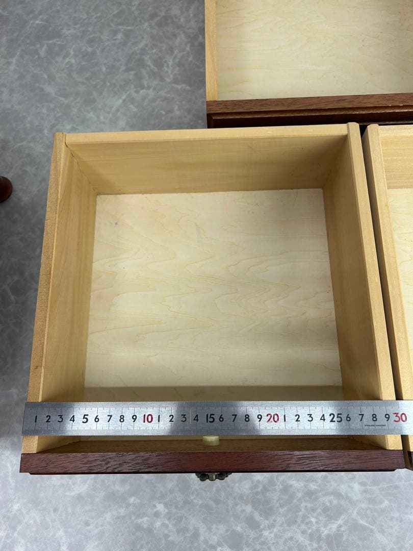 送料込み【木製電話台 サイドテーブル3段引き出し付き 高さ 約85.5cm】