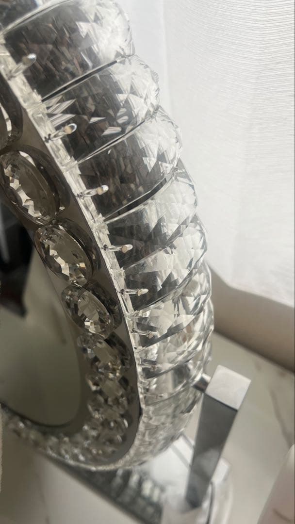 ハリウッドミラー 卓上 女優ミラー ラウンド クリスタルミラー