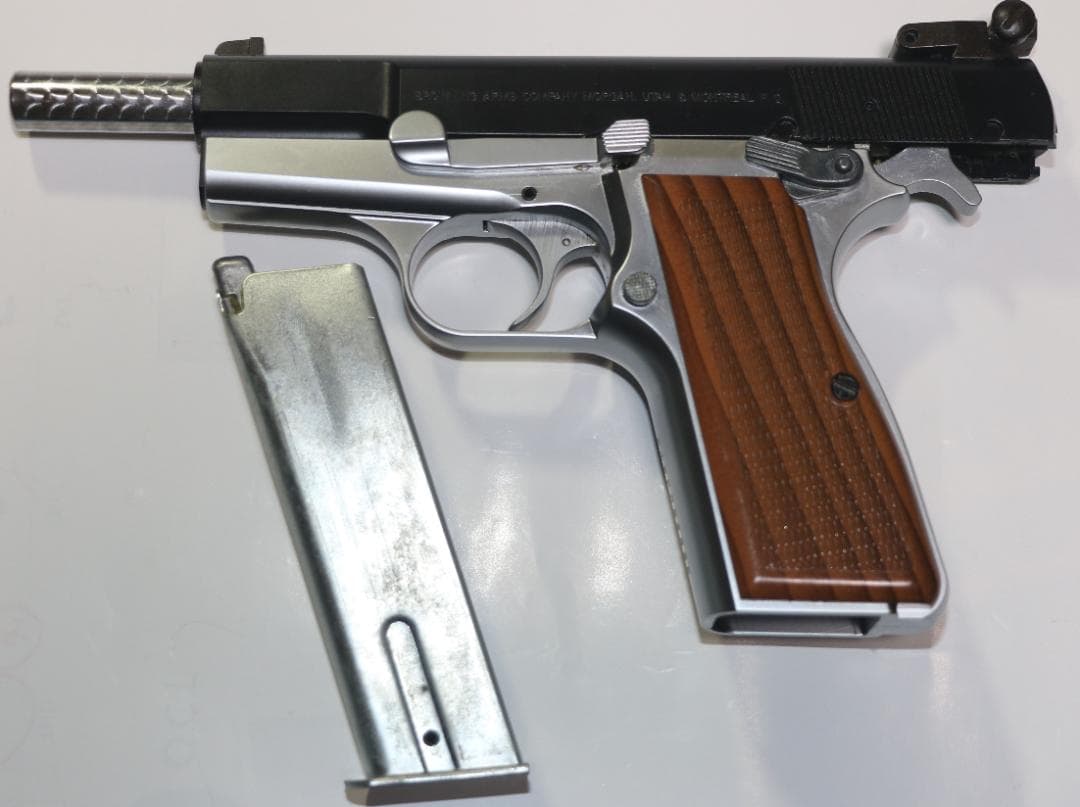 JAC製ABS樹脂ガスガン 　ブローニングＨＰハーフーシルバー　ASGK合法品