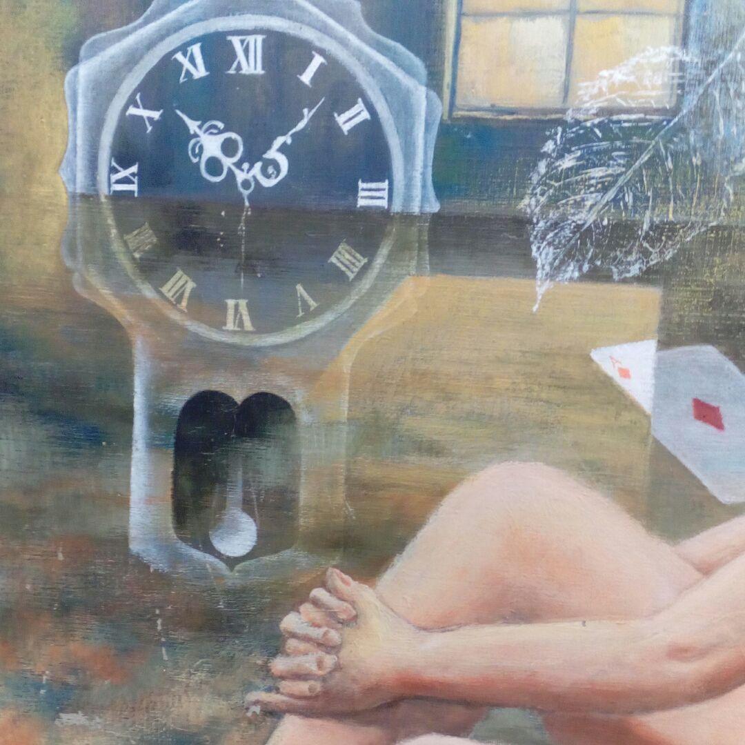 四国土佐地方旧家所蔵７２.５✕６０センチサイズ昭和時代卓越した技量油絵当時物