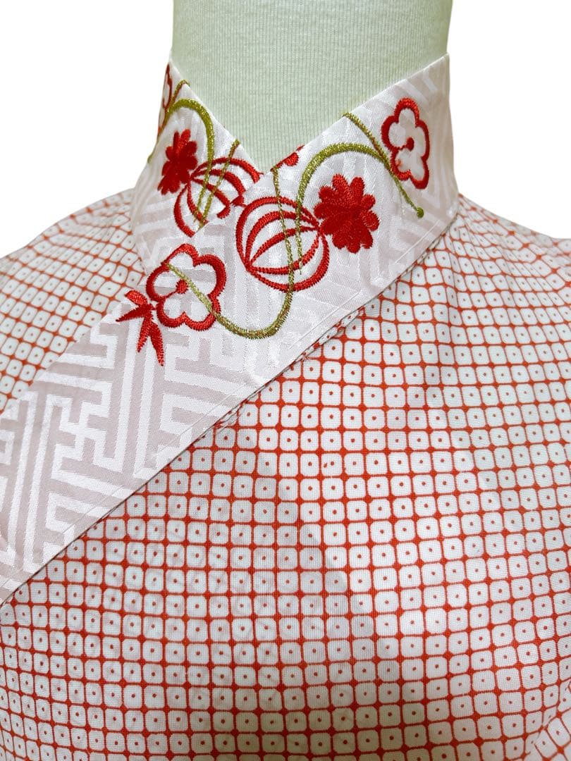 本格正絹着物♡七五三　7歳　女の子　フルセット　一式　藍色　鶴　古典柄