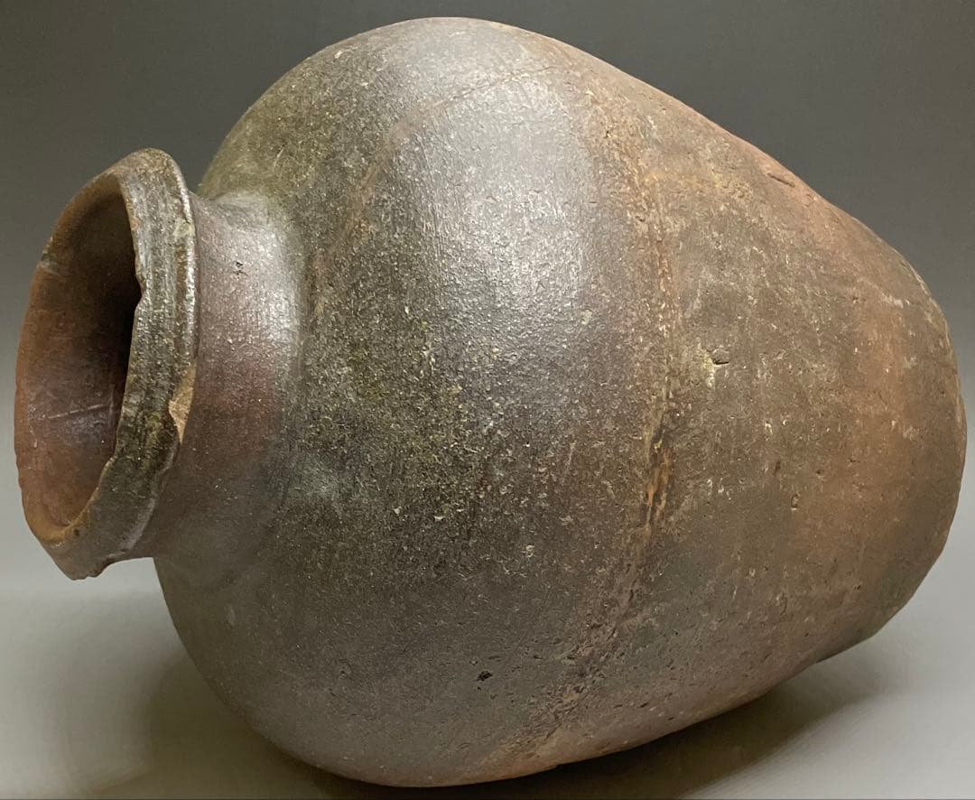 桂又三郎織　古伊賀　銭瓶壺　桃山時代　Z503