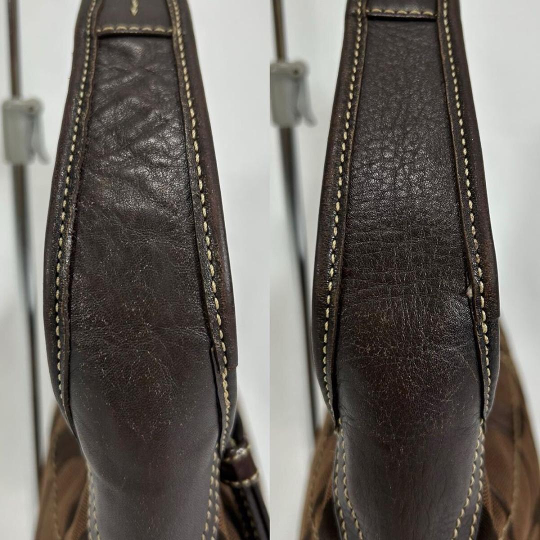 【極美品】コーチ ソーホー シグネチャー ワンハンドバッグ レザー キャンバス