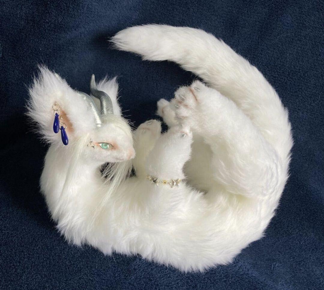 アートドール 星の白龍 幻獣 ドラゴン 龍 竜 ぬいぐるみ 作家様製