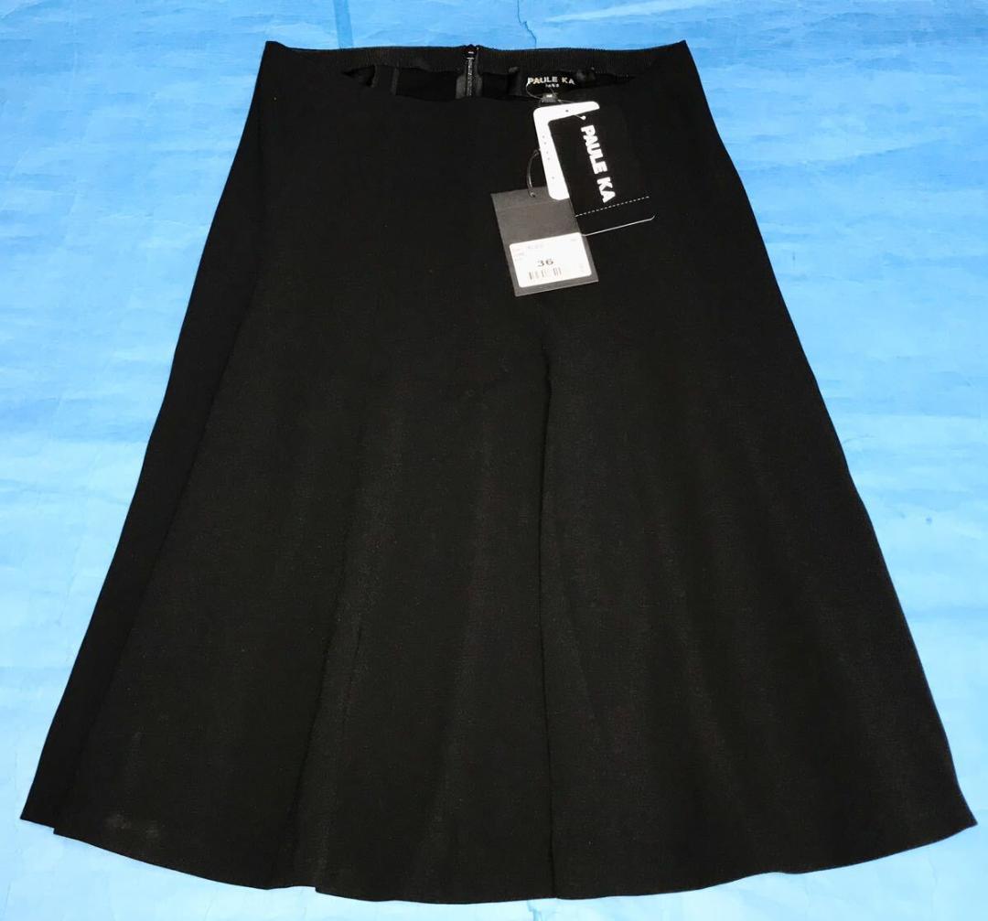 ポールカ★㈱アオイ扱フレアースカート36ブラック定価71500円★新品タグ付
