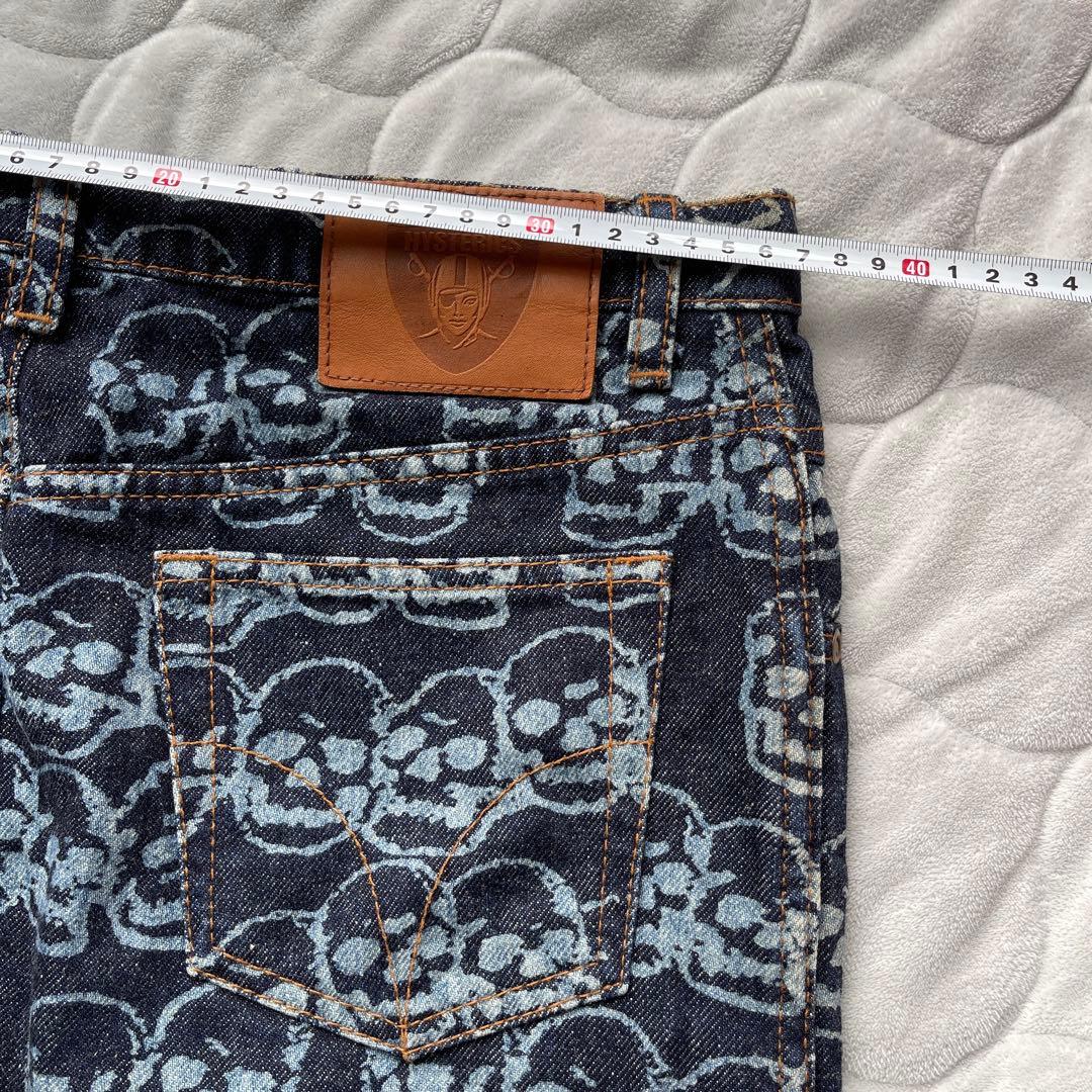 ヒステリックス　ヒステリックグラマー　スカル　ビンテージ　デニムスカート　ドクロ