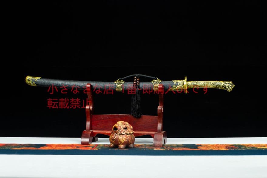 青面獣雁翎刀清刀 古兵器 武具　刀装具　日本刀　模造刀 居合刀