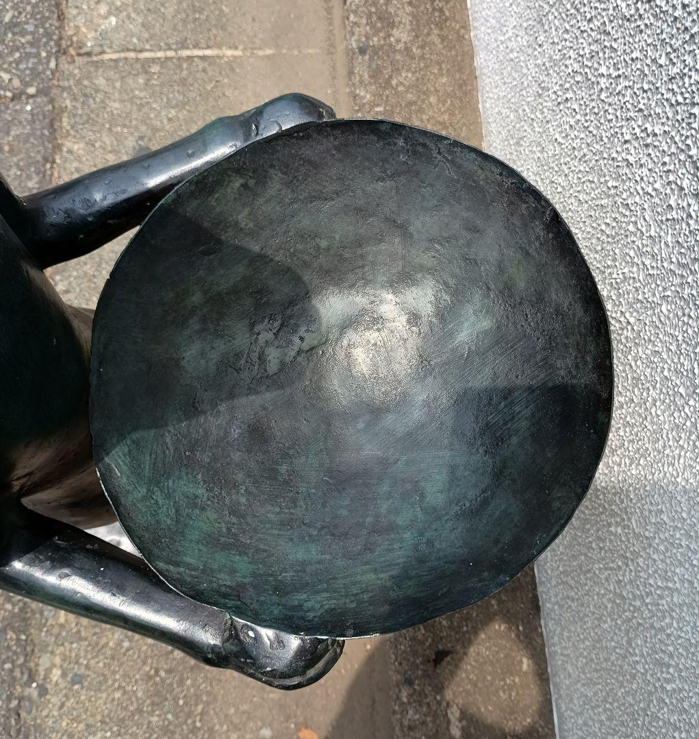 皿持ち猫バリ島　金属製 バリ島皿持ち猫　希少