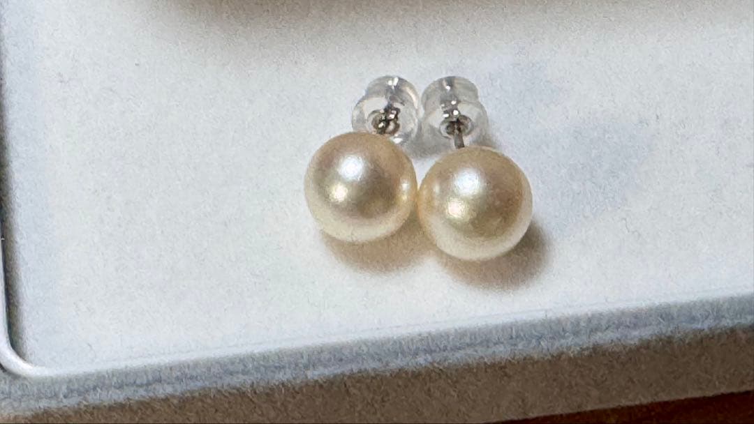 marymaryさま専用 【9.5ミリ】パールピアス　あこや真珠　越もの　セール