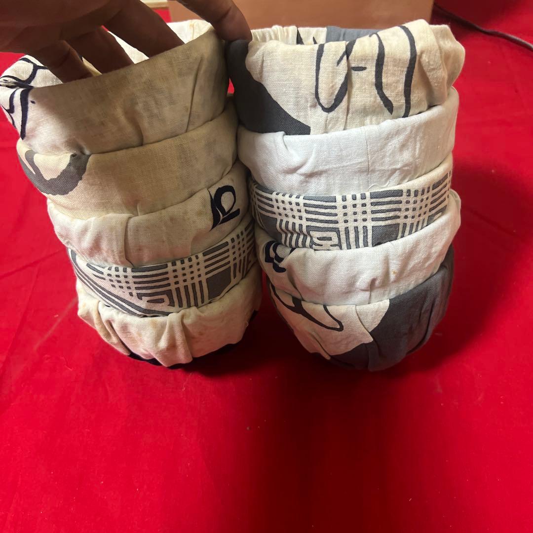 京焼　瑞雲造　仁清写　色絵　七宝繋ぎ数茶碗　十客　共箱