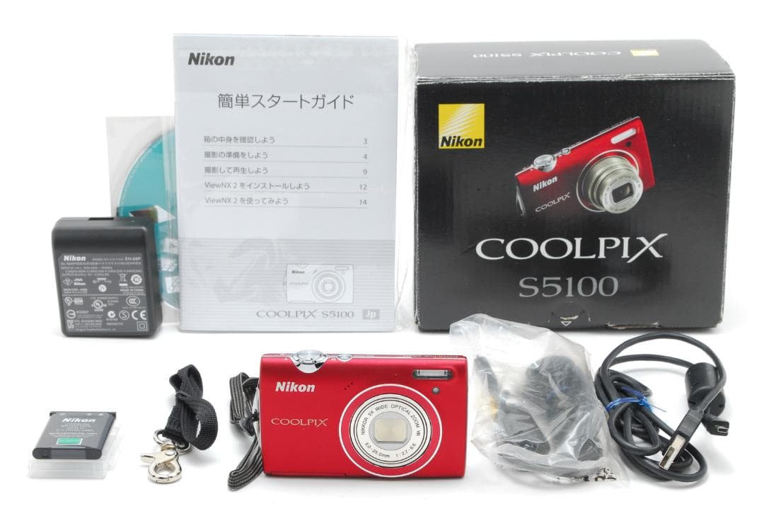 Nikon COOLPIX S5100 レッド 付属品多数 動作確認済み