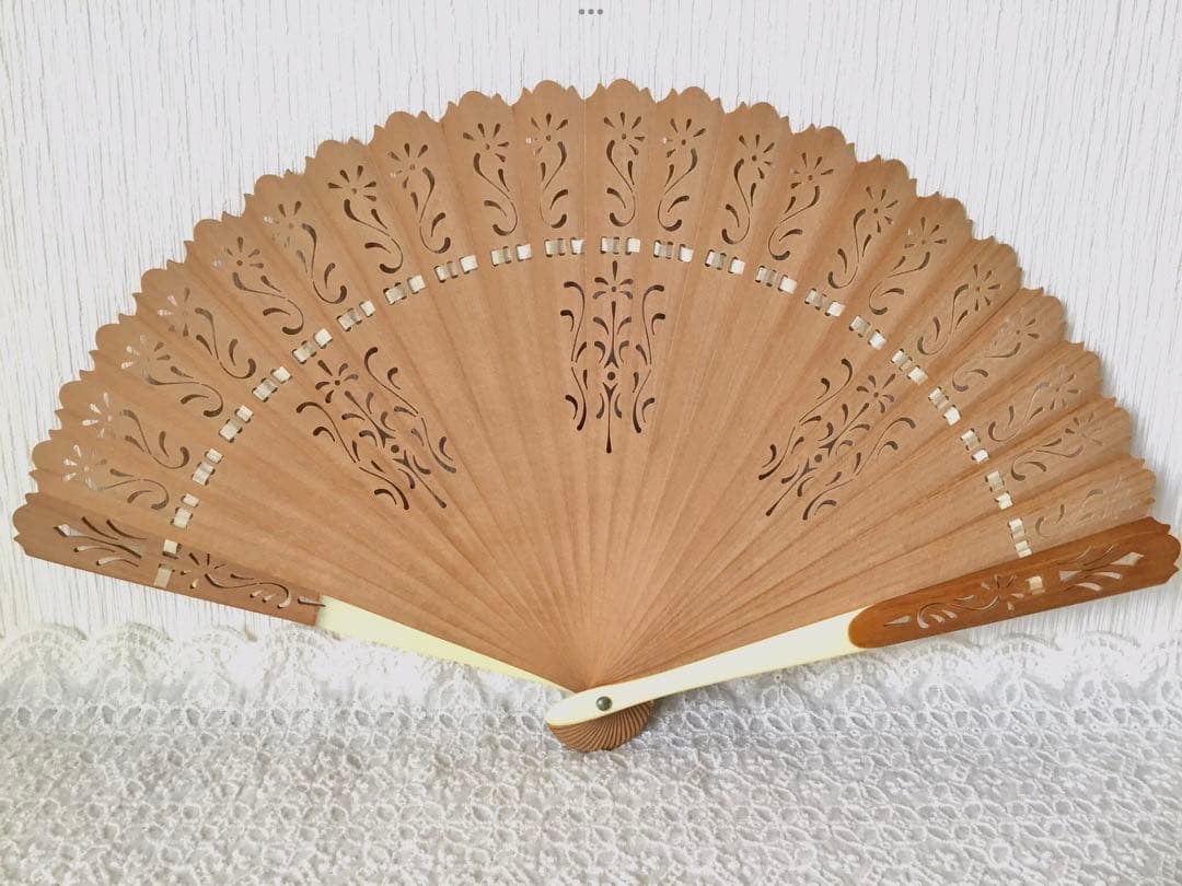 宮脇賣扇庵　中地甲陽作　白檀扇子