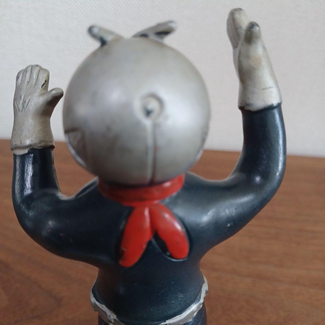 当時物　無版権　「仮面ライダー」鉛筆削り付きの希少ソフビフィギュア