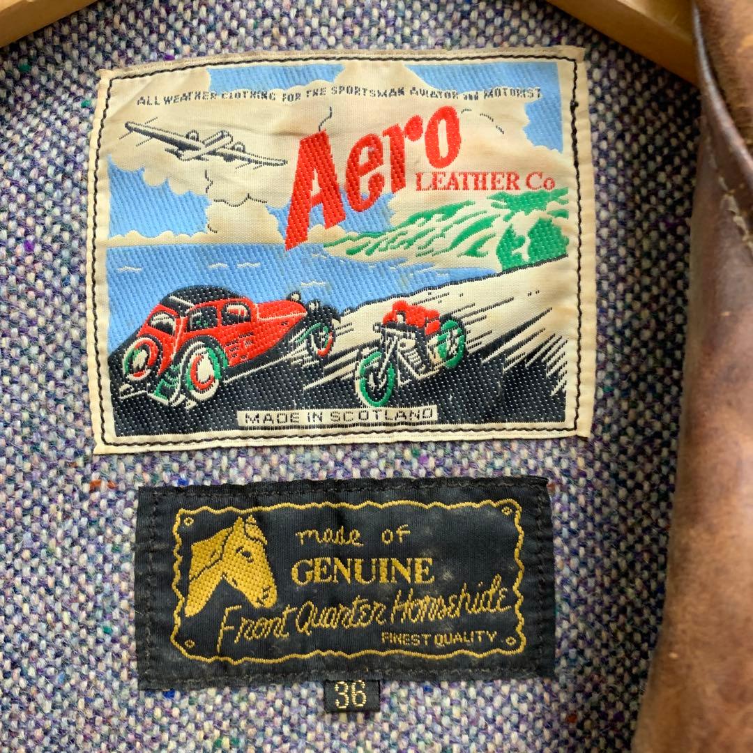 中古 AERO LEATHER Halfbelt シングルライダース