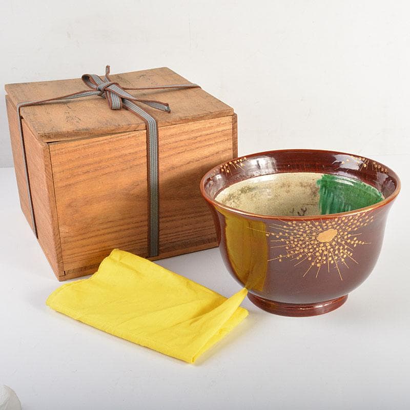 豊楽焼　四代豊助造　木具写し　鉢　共箱　C　6726C