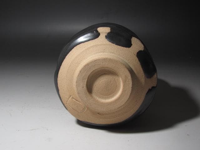 ☆　北大路魯山人　瀬戸黒茶碗☆y474