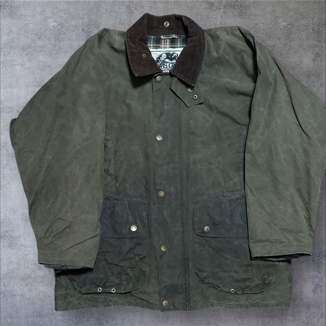 雰囲気抜群　LEWIS CREEK オイルジャケット　襟レザー