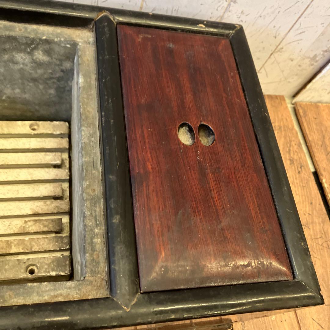 昭和レトロ 木製 火鉢 長火鉢 箱火鉢 囲炉裏 骨董 古道具 古民具 ビンテージ