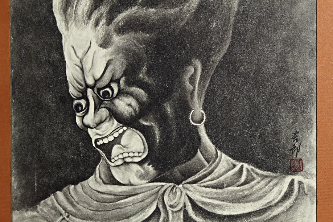 絵画　杉本吉郎 “神将”（平成17年）サイズ：約 62 X 46cm（額装）