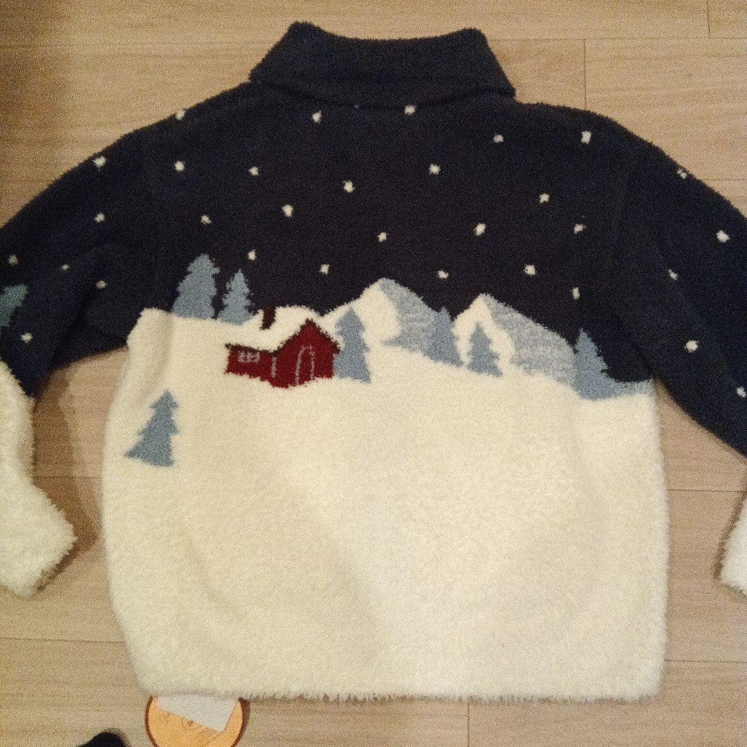 ジェラピケ　スキーベア　ホリデー　ジャガードカーディガン