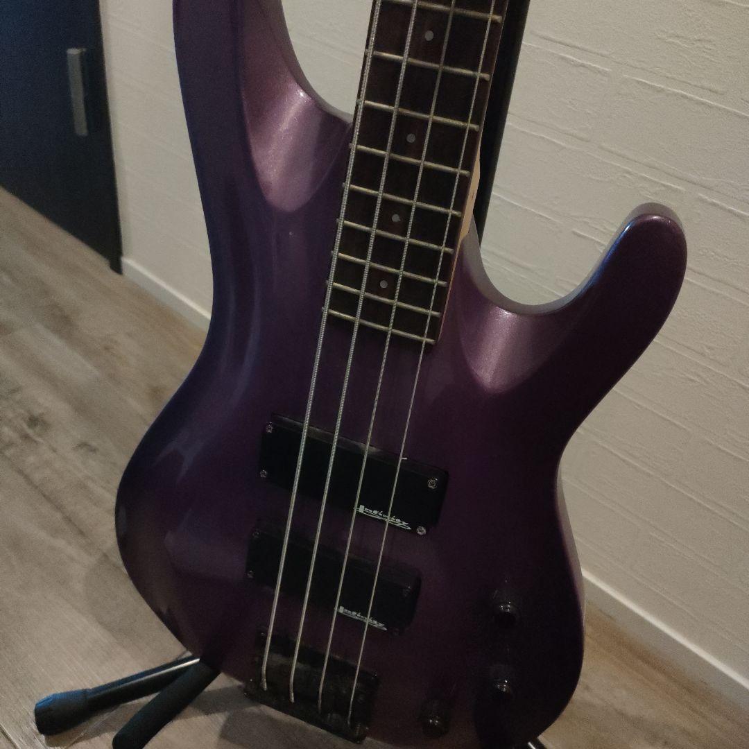 美品　ARIA PROⅡ　エレキベース紫パープルメタリック　ソフトケース付