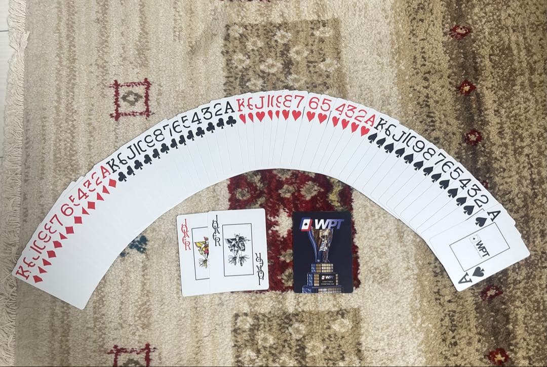 ポーカー大会専用WPT プラスチックトランプ 防水（赤・青50セット)100個