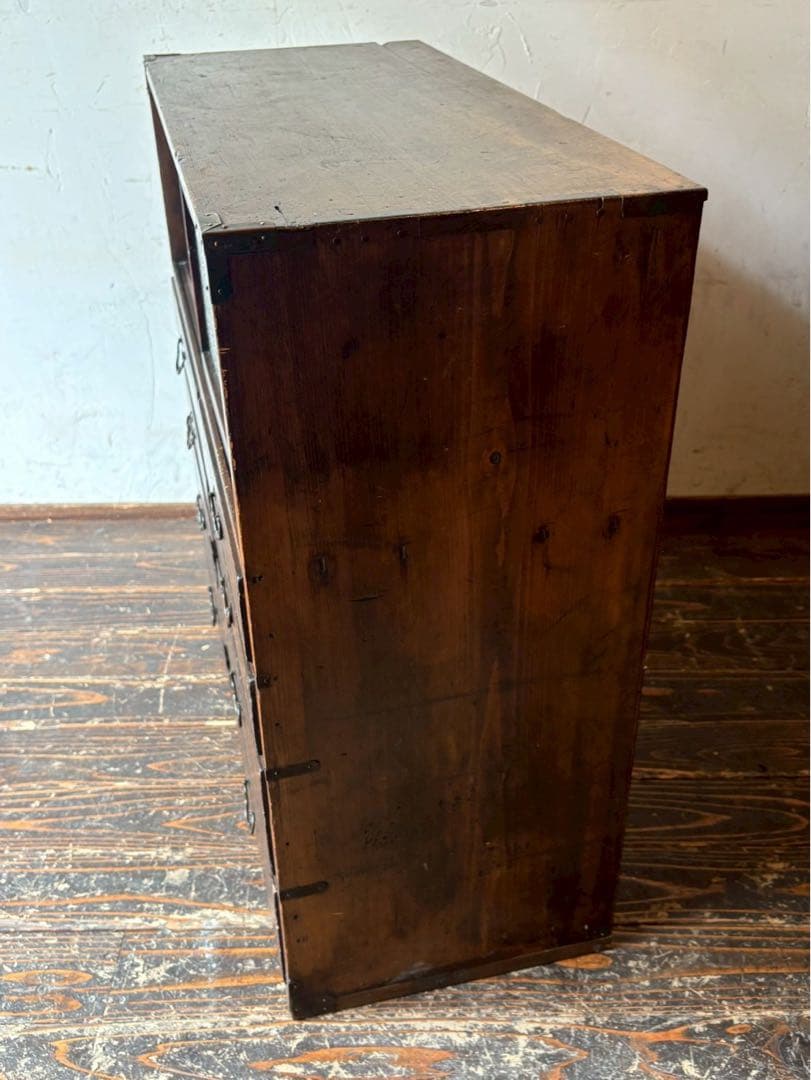 ダイヤガラス ミニ箪笥 インテリア 昭和レトロ 当時物 古道具