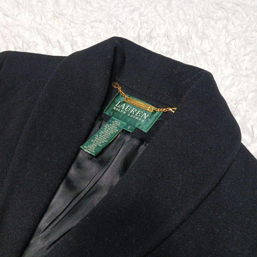 ローレン ラルフローレン ウール チェスターコート ロング 黒 S