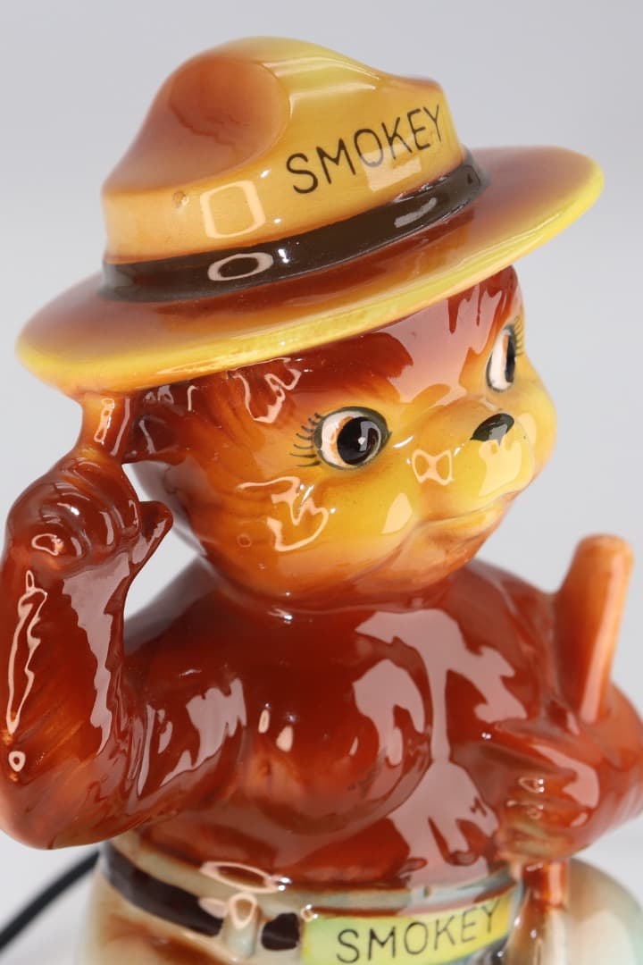 ビンテージ品　スモーキー・ザ・ベア 貯金箱 陶器製 約15cm