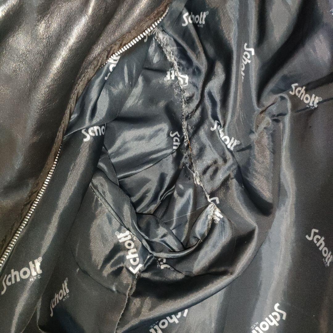 T*A様 人気定番Schot別注641SPシングルライダースジャケット３４ダメな