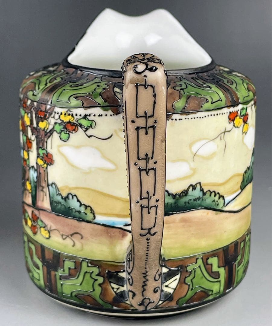 オールドノリタケ ウッドランド シュガーボウル クリーマー 一陳盛り 盛上げ