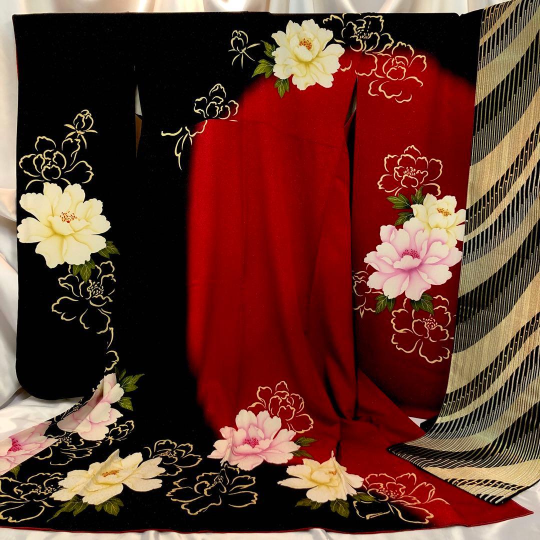 振袖フルセット■逸品■大輪牡丹■金彩加工■成人式■振袖一式
