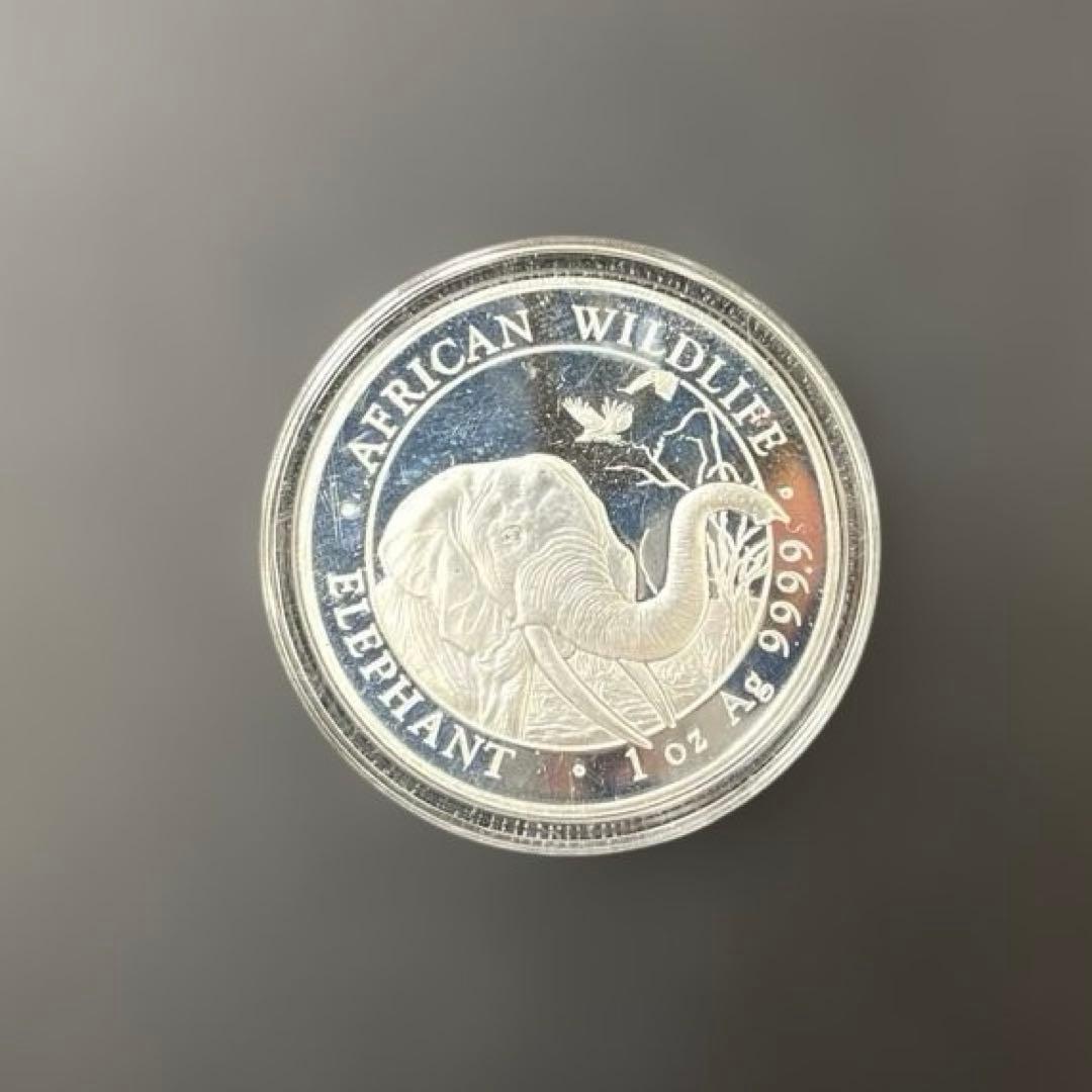 【純銀】ソマリア共和国　2018年　エレファント銀貨100シリング　1オンス②