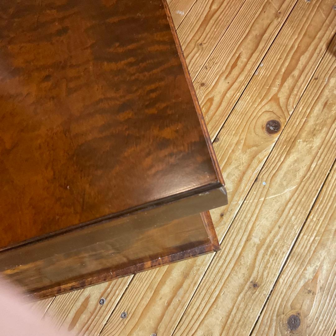 レア！無垢材 虎杢 縮み杢 高級家具 23kg 一枚板 座机 文机 座敷机 座卓