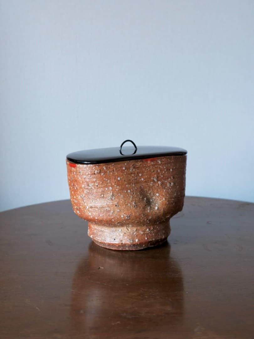 信楽焼　鉢物　水差し　水指　茶道具　古民藝　修繕あり　箱付　古道具　Q2219