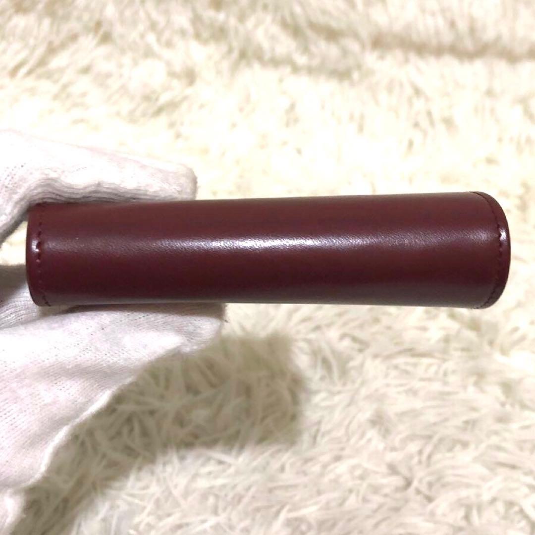 未使用✨カルティエ　 レザー　二つ折り財布 マストライン ボルドー系