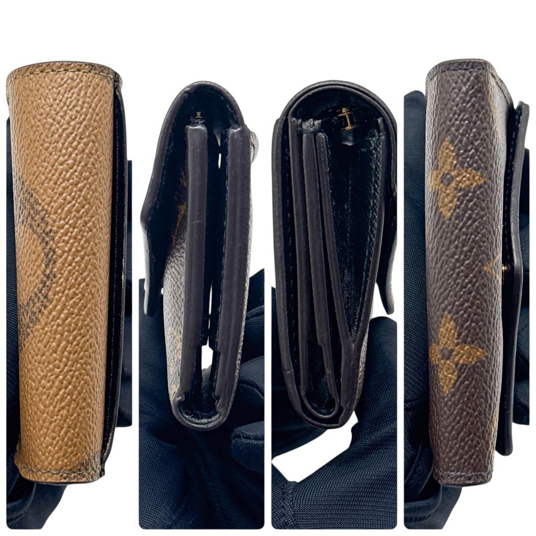 ルイヴィトン モノグラム ポルトフォイユ ゾエ 二つ折り 財布 リバース 茶色