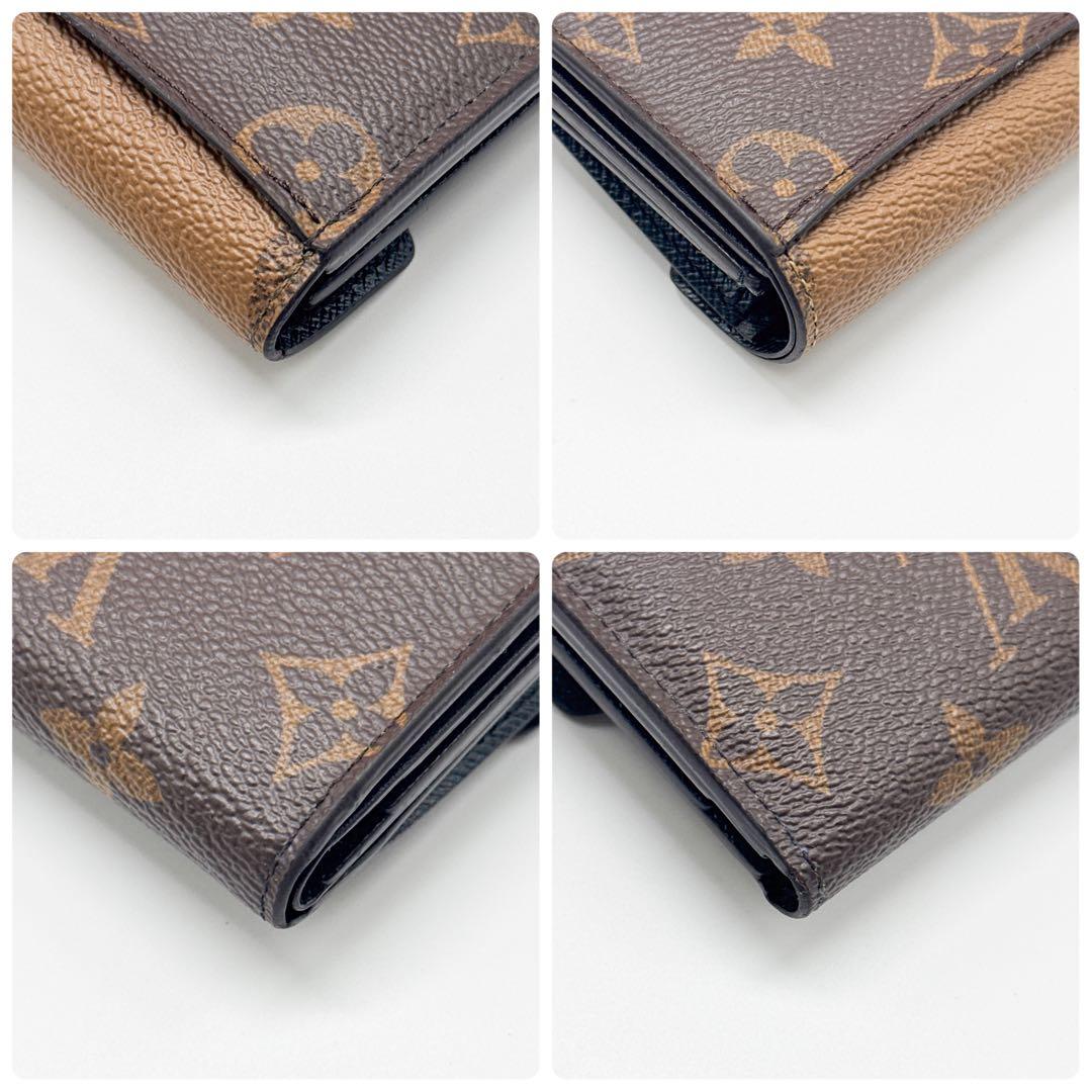 ルイヴィトン モノグラム ポルトフォイユ ゾエ 二つ折り 財布 リバース 茶色