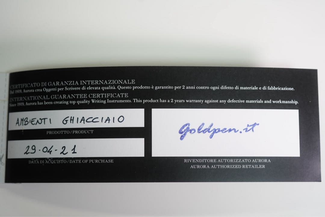 Aurora アウロラ GHIACCIAIO ギアッチャイオ EF 万年筆 新品