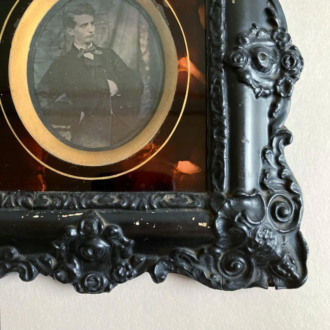 フランス アンティーク ダゲレオタイプ 額装 写真