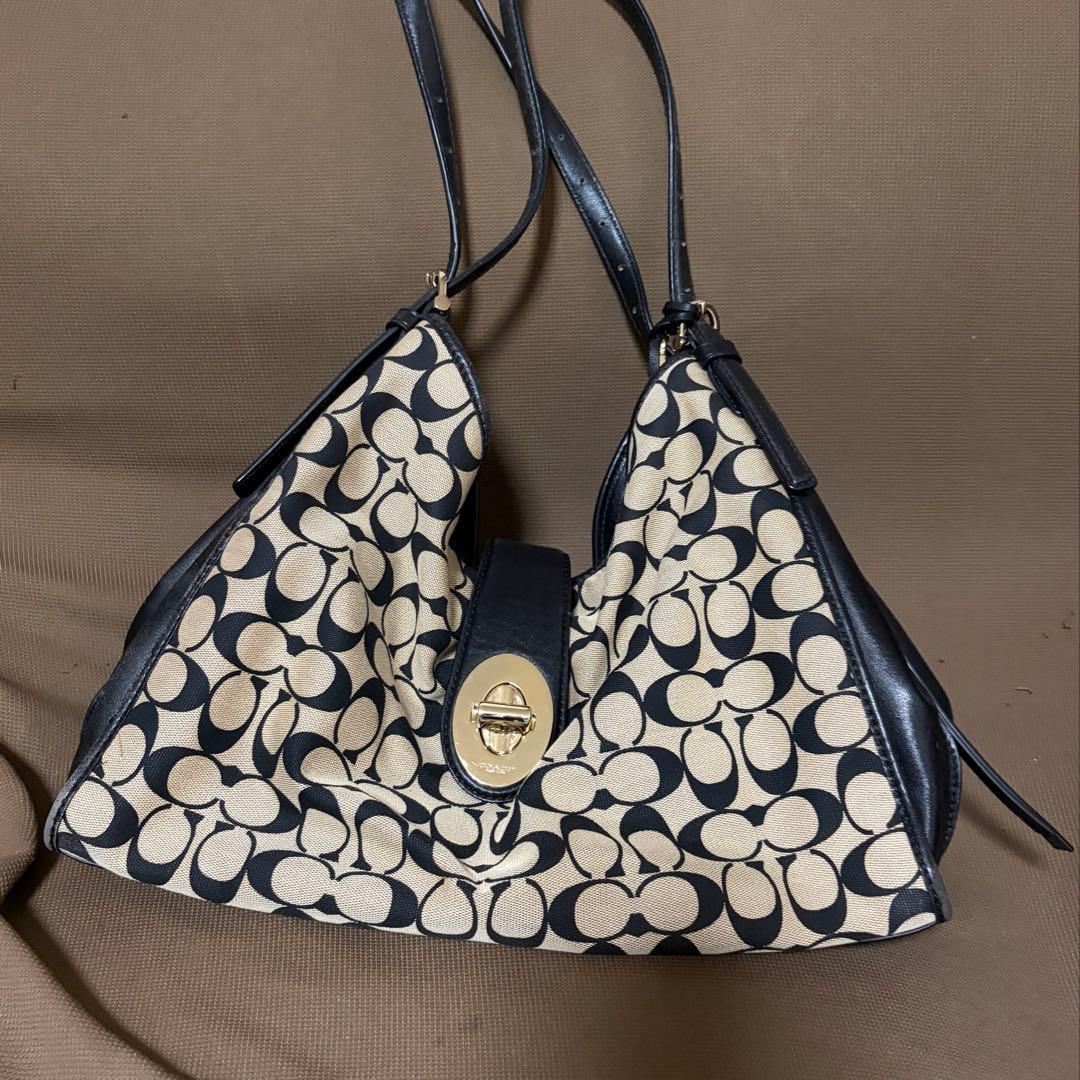 COACH ハンドバッグ シグニチャー 黒 コーチ