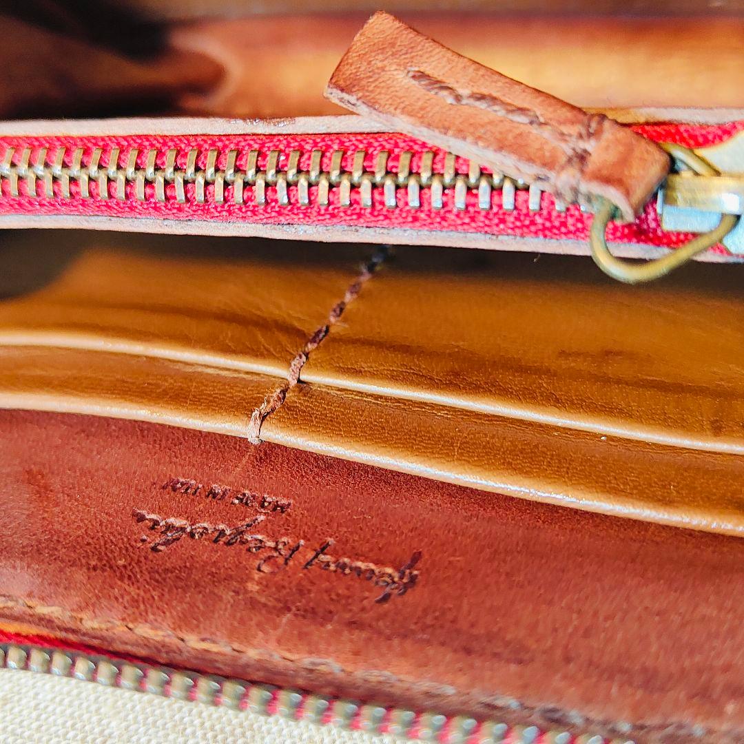 【極上エイジング】エンリーベグリン 高級レザーウォレット イタリア製 袋付正規品