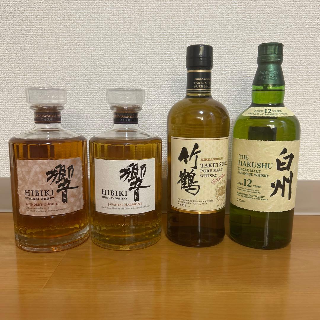 響2本、竹鶴、白州12年