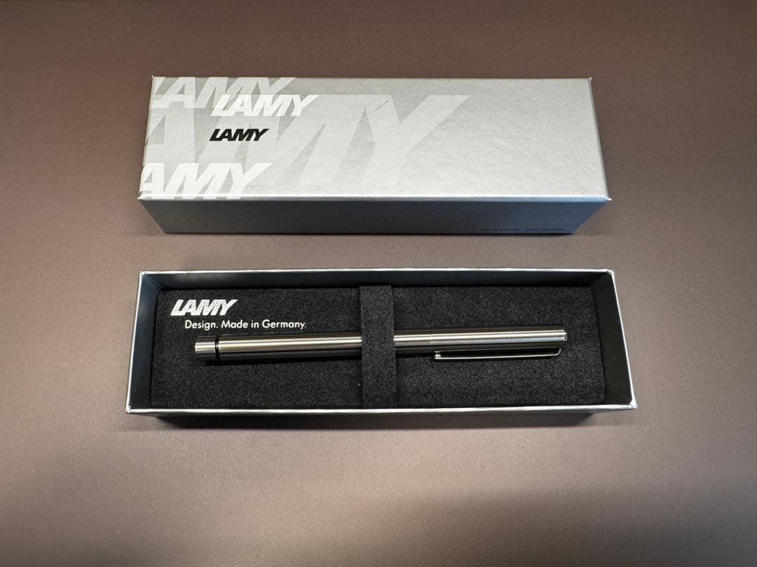 LAMY シルバー 万年筆箱付き