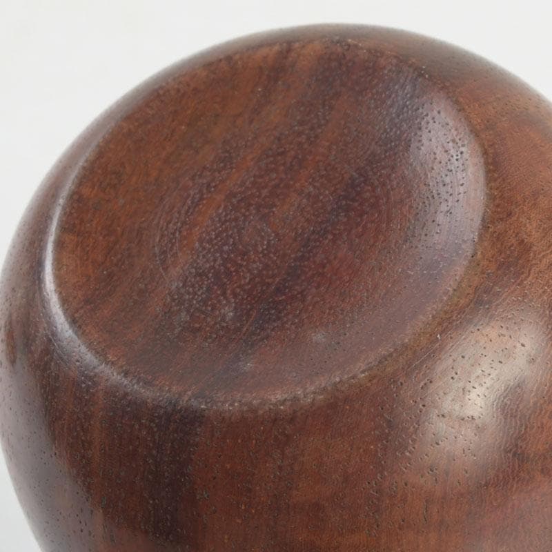 茶道具　天然木　無垢彫　棗　時代箱付　V　9311