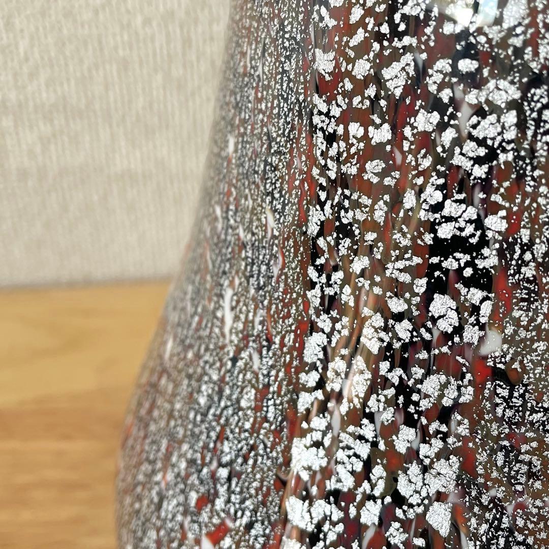 小林貢 宙吹硝子 花瓶 花器 ガラス工芸 花しぐれ フラワーベース