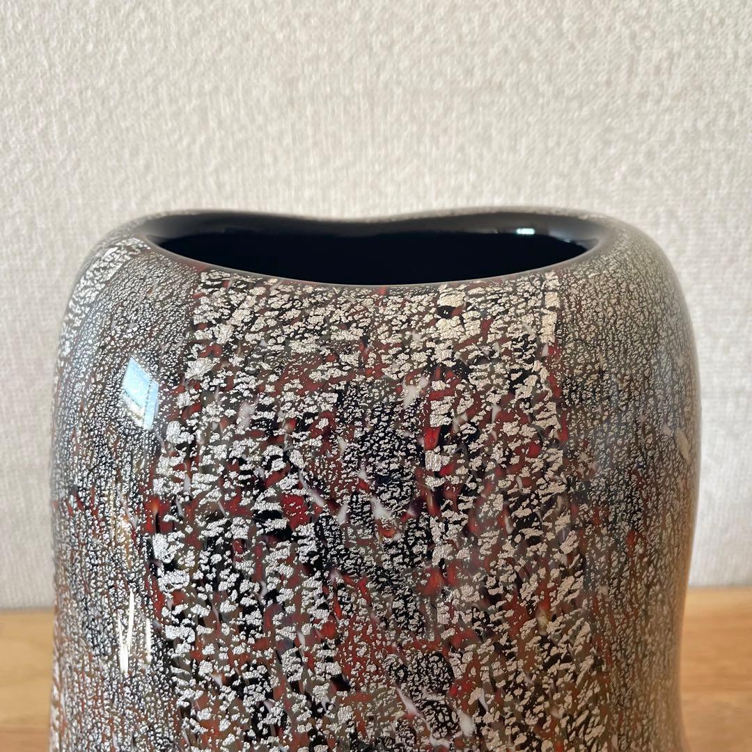 小林貢 宙吹硝子 花瓶 花器 ガラス工芸 花しぐれ フラワーベース